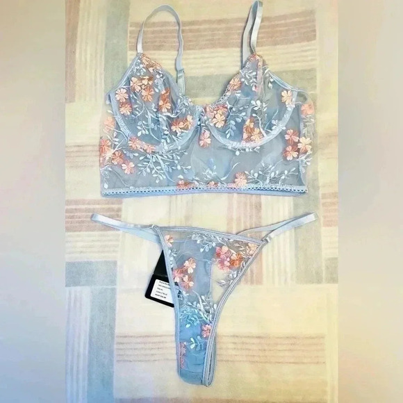 💎Gentle Blue  Colour Sexy Lingerie Set💎 - Picture 9 of 13